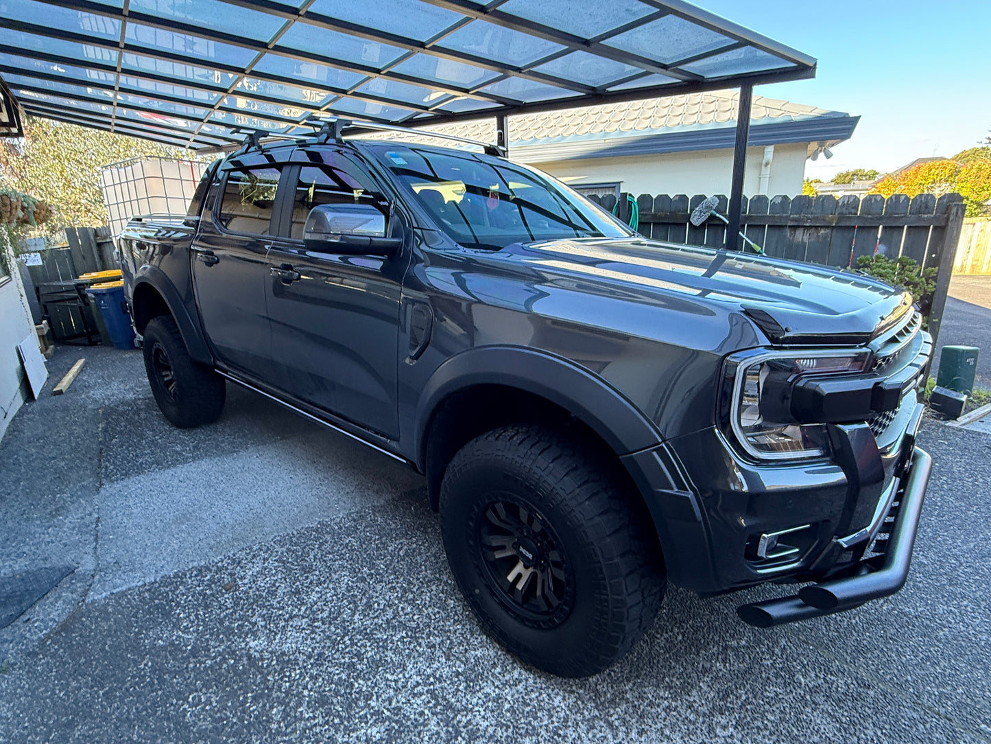 ELECTRIC POWER RETRACTABLE BOARD / FORD RANGER, RAPTOR SIDE STEPS (2012-2025+) with LED Lights - Or NO LIGHTS