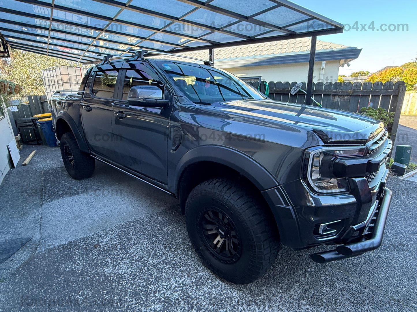 ELECTRIC POWER RETRACTABLE BOARD / FORD RANGER, RAPTOR SIDE STEPS (2012-2025+) with LED Lights - Or NO LIGHTS