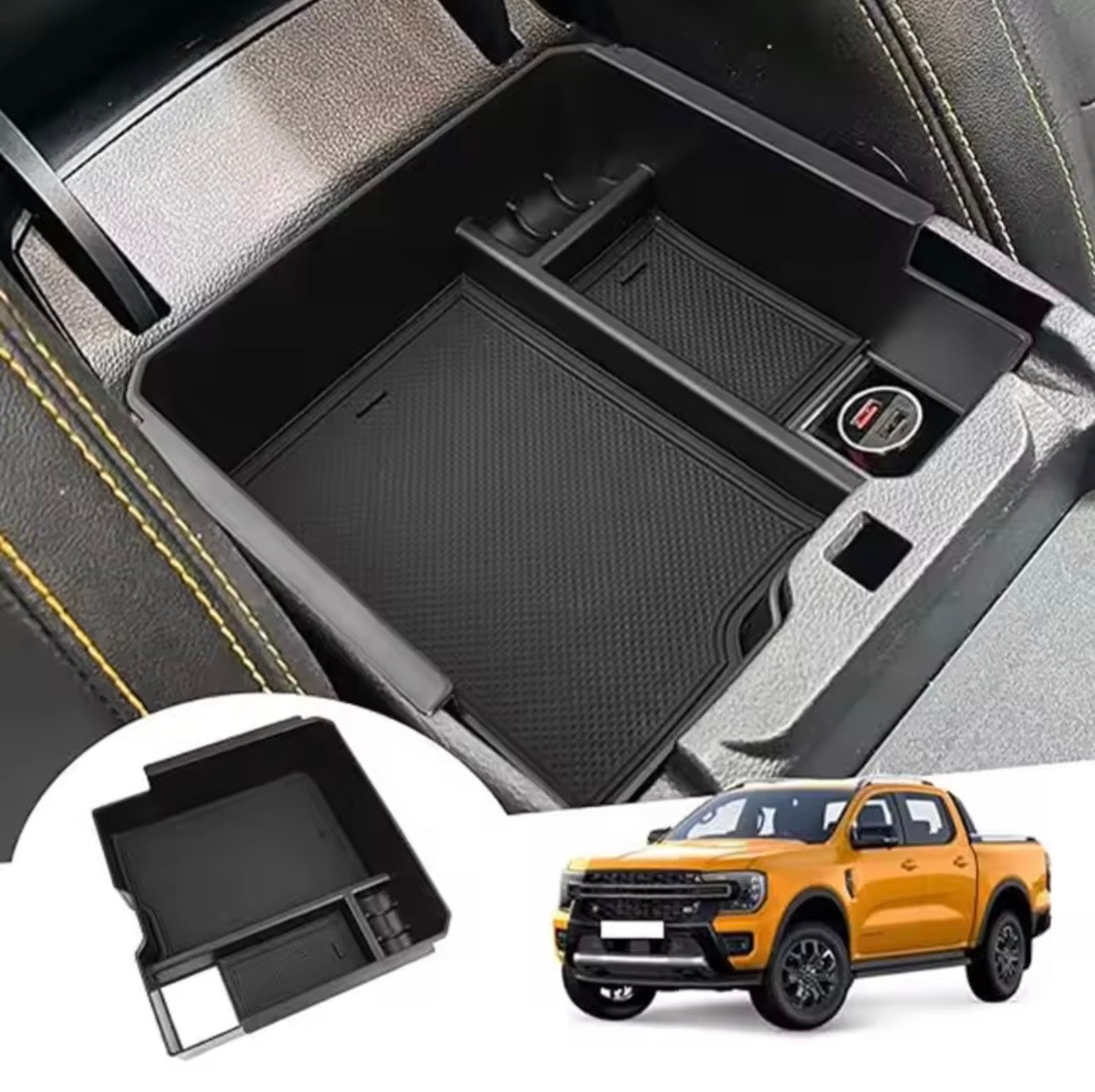 Console Holder Tray Armrest Box Organiser for Ford Ranger, Raptor & Everest 2011- 2021 ( FREE WORLDWIDE SHIPPING )
