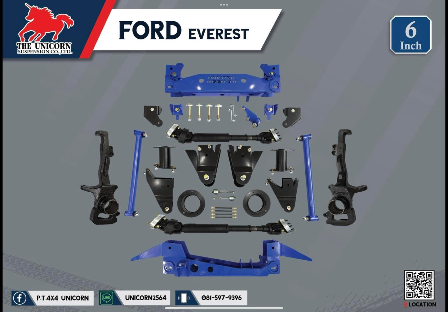 FORD EVEREST 6" LIFT KIT ( FREE SHIPPING WORLDWIDE )