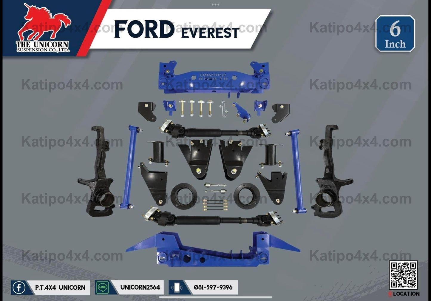 FORD EVEREST 6" LIFT KIT ( FREE SHIPPING WORLDWIDE )