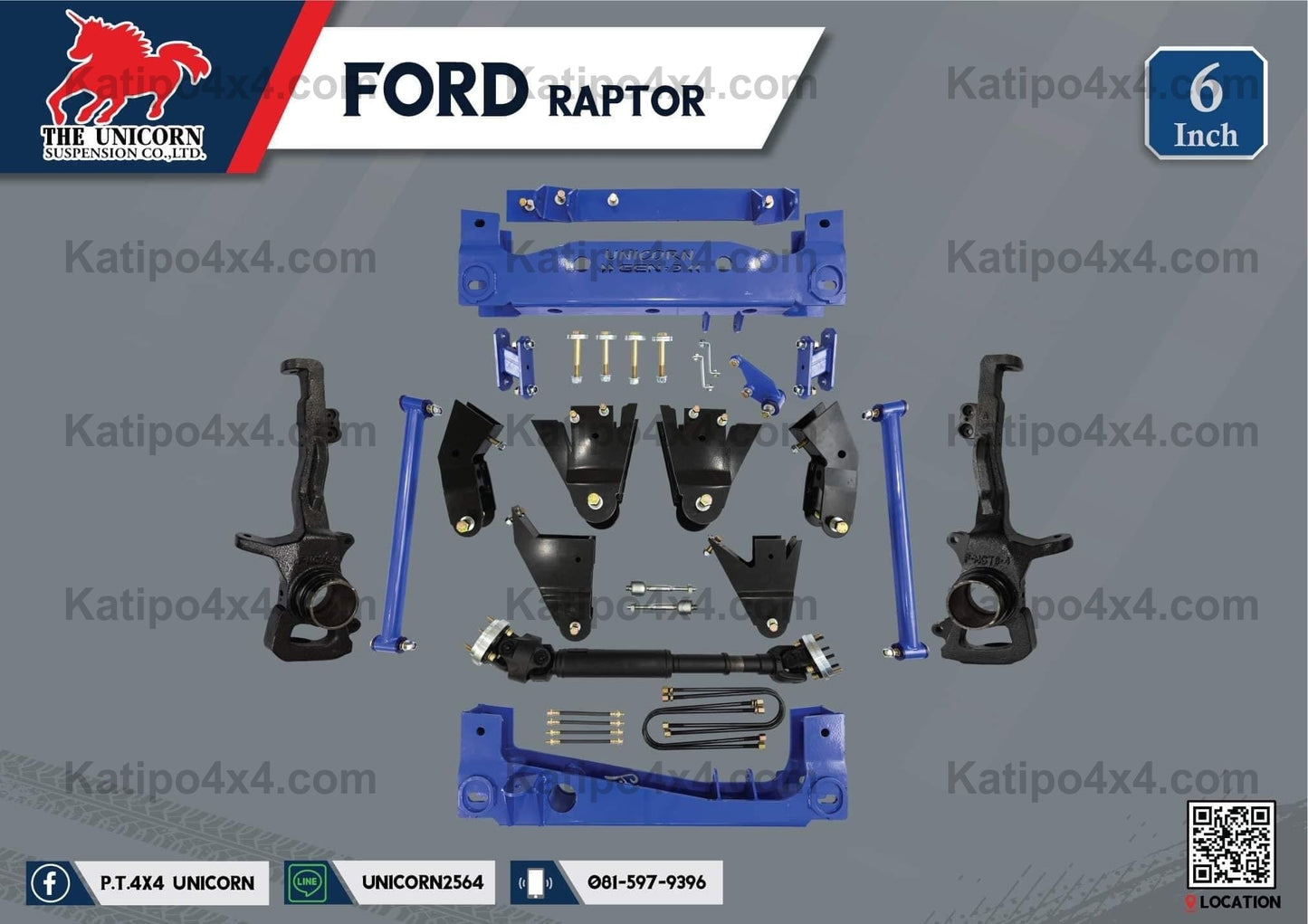 FORD RANGER RAPTOR 6" LIFT KIT ( FREE SHIPPING WORLDWIDE )
