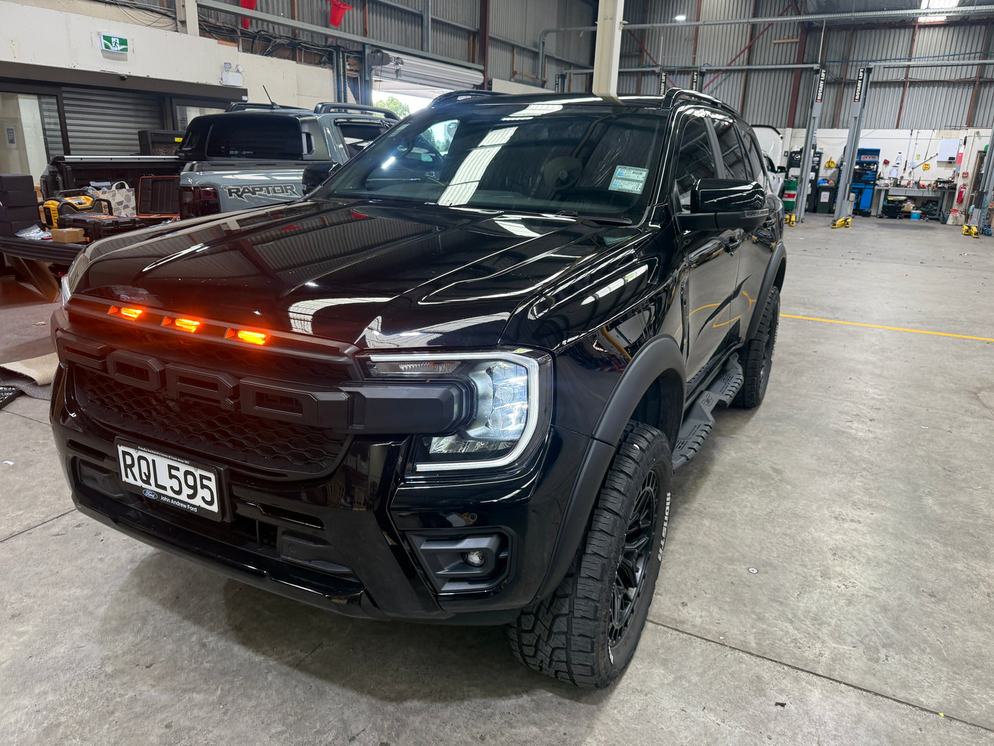 2022+ NEXT-GEN RANGER RAPTOR GRILL LIGHTS 3PC AMBER OR WHITE LED FRONT GRILL LIGHT LAMPS