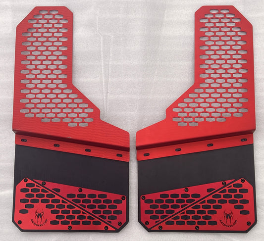 Universal Wide Wheel Mud Flaps ( 2pc ) KATIPŌ-MESH Mud Flaps ( High-tensile Aluminium )