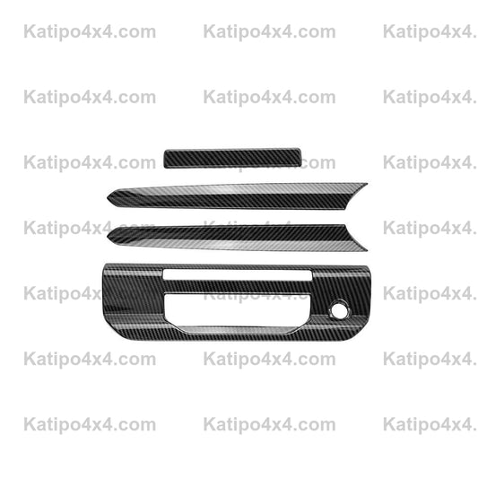 NEXT-GEN Ford Ranger 2023+ Black OR Carbon Fiber Rear Trunk Handle & trim Covers
