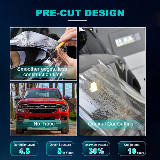Car Pre-cut Paint Protection Film For Ford Ranger, Platinum, Wildtrak, Raptor, XL 2022+ . Self-Healing PPF Anti-Scratch