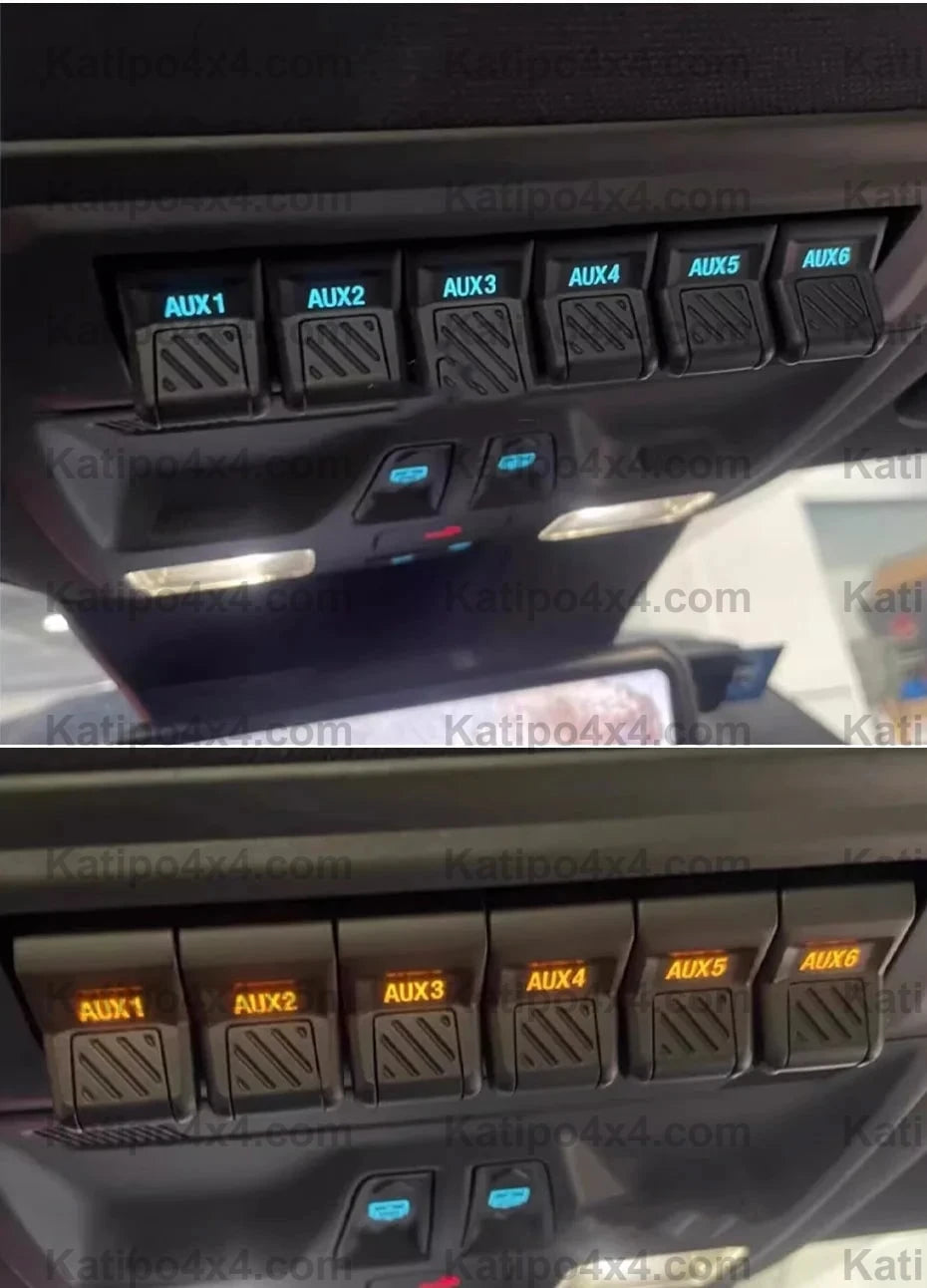 Rocker Switch Panel 12V 6 Gang For NEXT-GEN Ford Ranger & Everest 2022+ Switch Panel ON OFF