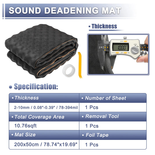 Sound Deadening Mat Wave Foam, 50cmx200cm 10.76sqft ( FREE WORLDWIDE SHIPPING )