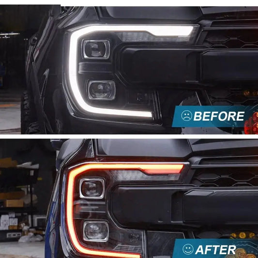 "Angel Eyes" ( Coloured Daytime Running Light ) DRL Conversion suitable for Ford Next Gen Headlights (Matrix and Non-Matrix)