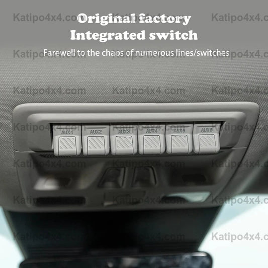 Rocker Switch Panel 12V 6 Gang For NEXT-GEN Ford Ranger & Everest 2022+ Switch Panel ON OFF