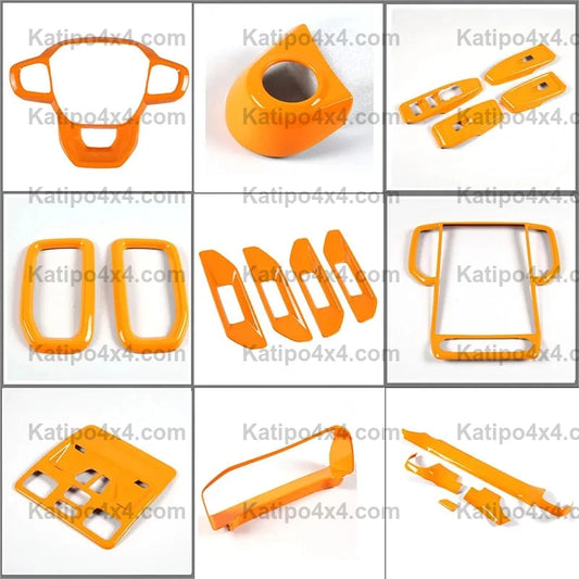 NEXT-GEN Ford Ranger & Raptor 2022-2024+ ABS Orange Car Center Control Panel Steering Wheel Decorative Interior Parts
