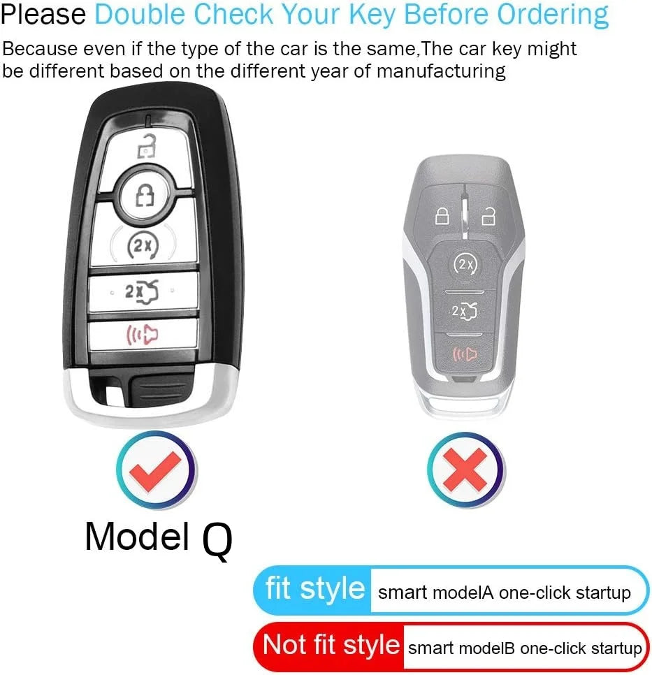 Premium key fob Cover in Alloy & Leather for 2022+ FORD RANGER, EVEREST & RAPTOR ( FREE WORLDWIDE SHIPPING )