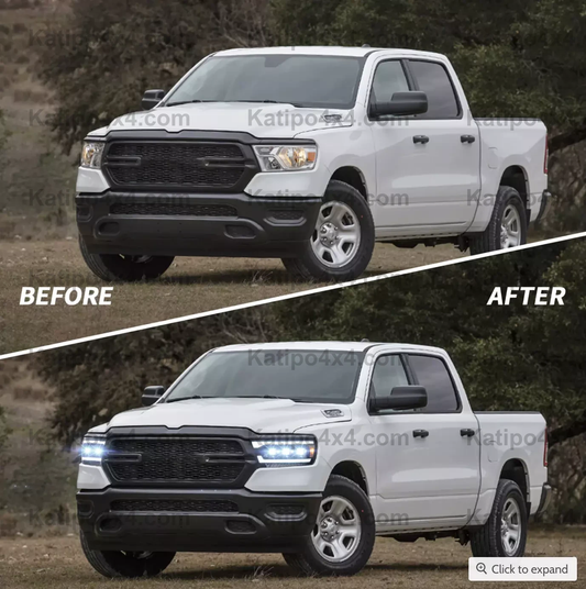 Matrix Projector Headlights For Dodge Ram 1500 2500 3500 ( 2019-2024) 5th Gen