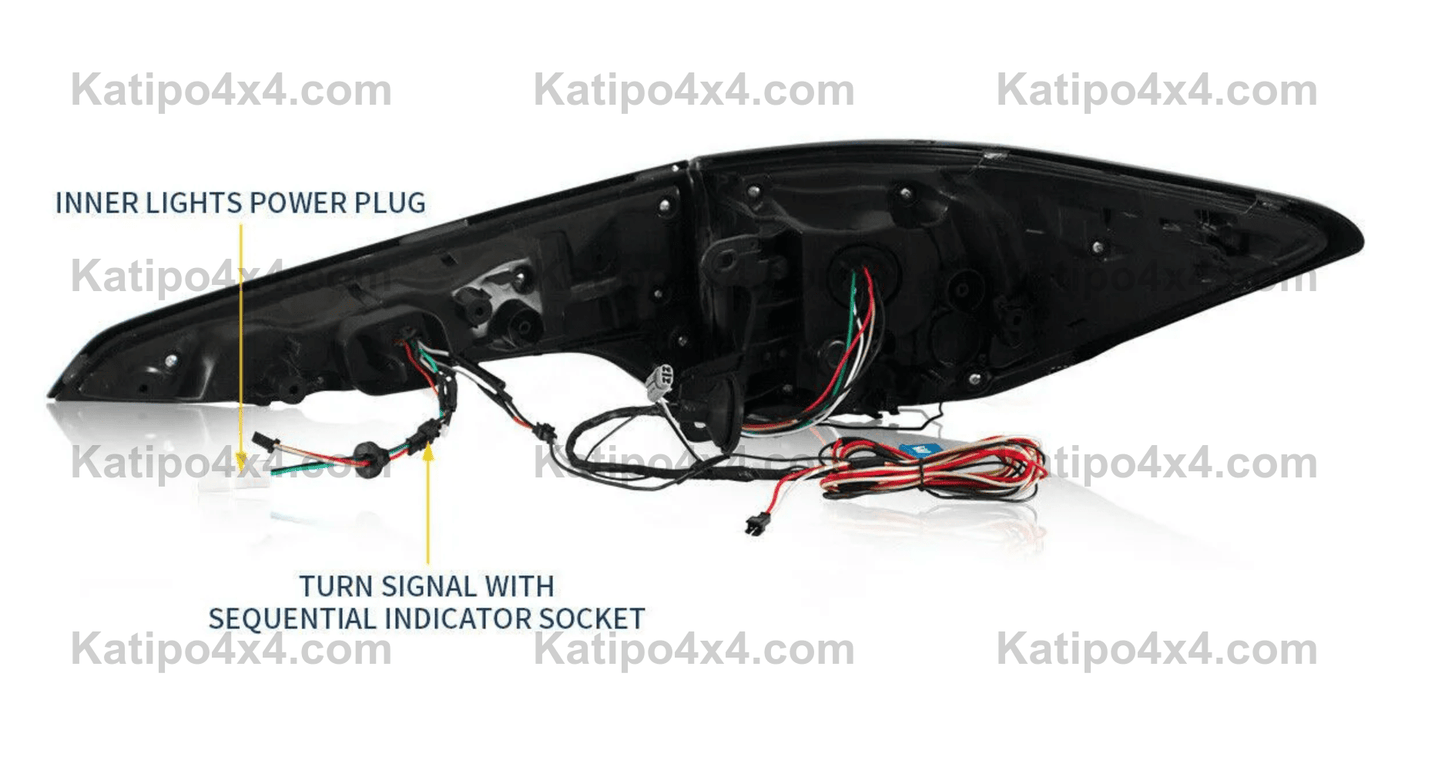 LED Taillights For Toyota Fortuner 2017-2019 w/Sequential Indicator