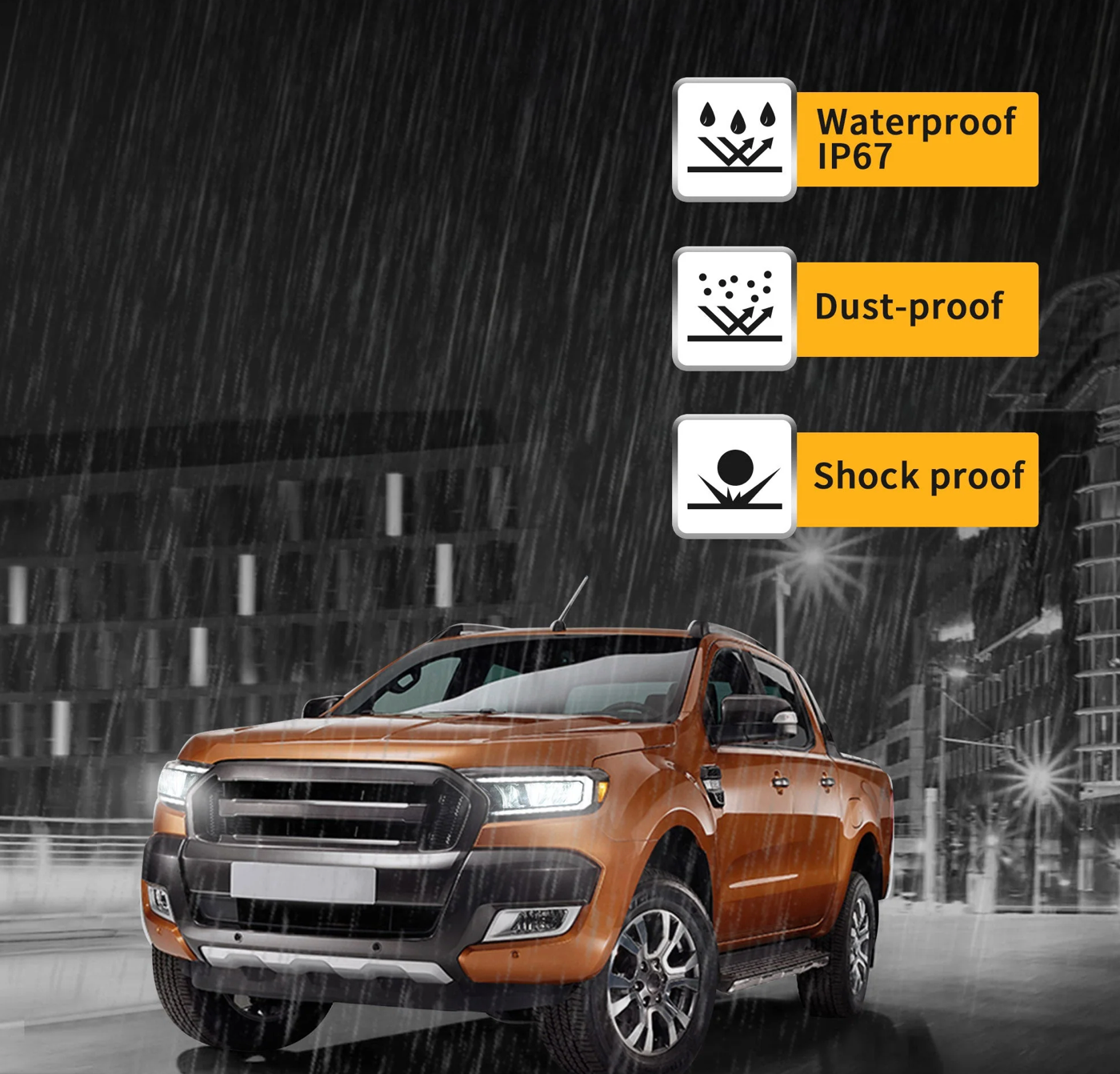 ( ROAD LEGAL LED HEADLIGHTS ) FORD RANGER, EVEREST & RAPTOR (2015-2022) - ( FREE WORLD WIDE SHIPPING )