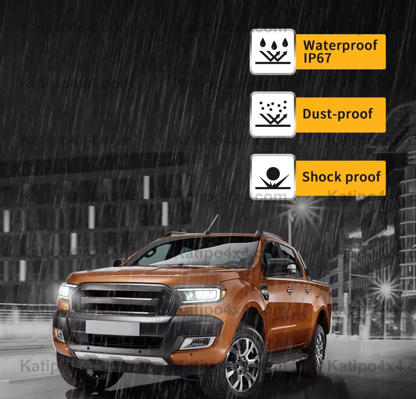 ( ROAD LEGAL LED HEADLIGHTS ) FORD RANGER, EVEREST & RAPTOR (2015-2022) - ( FREE WORLD WIDE SHIPPING )