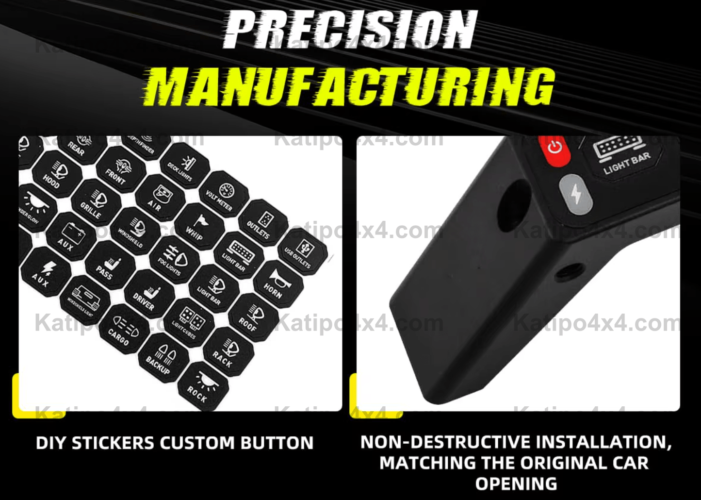 2015+ FORD RANGER, EVEREST & RAPTOR WIRELESS AUX SWITCH GRAB HANDLE SWITCH PANEL