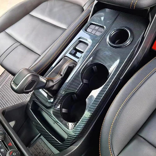 NEXT-GEN Ford Ranger 2023+ Carbon Fiber Central Gear Shift Panel water cup holder Panel trim RHD & LHD