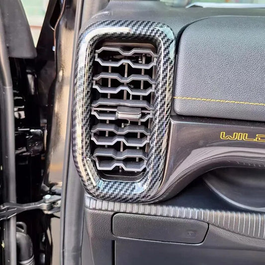 NEXT-GEN Ford Ranger 2023+ Carbon Fiber Air Conditioning Outlet Vent Trim Covers - 2pc