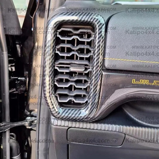 NEXT-GEN Ford Ranger 2023+ Carbon Fiber Air Conditioning Outlet Vent Trim Covers - 2pc