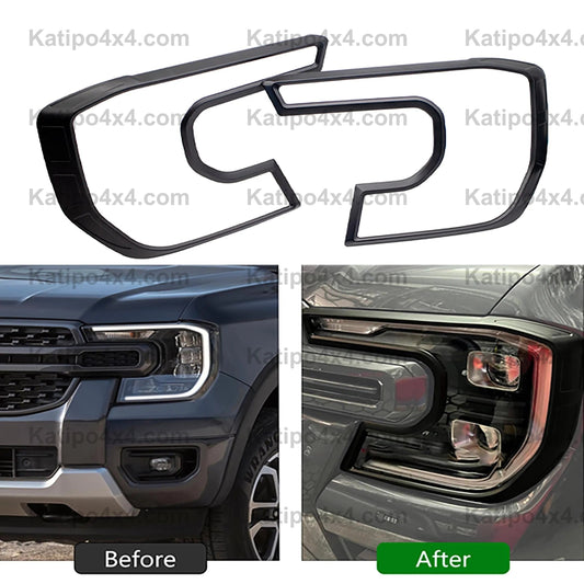 Next-Gen RANGER TRIM SET , Door Handle, Fuel Tank Flap, Front Light Cover For Ford Ranger 2023+ WILDTRAK , SPORT & XL