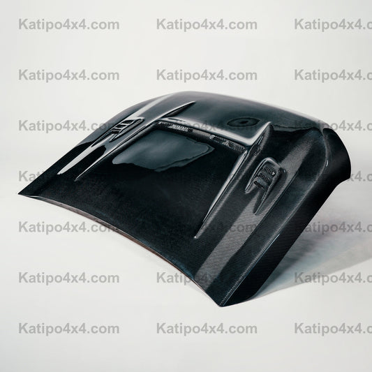 FORD RANGER, EVEREST & RAPTOR CARBON BONNET, TYPE - BATMAN GT(2015-2022) N.Z ONLY