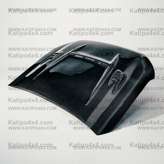 FORD RANGER, EVEREST & RAPTOR CARBON BONNET, TYPE - BATMAN GT(2015-2022) N.Z ONLY