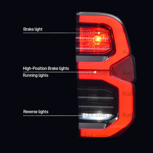 N80 TOYOTA HILUX LED REAR TAIL LIGHTS, TYPE - TRON