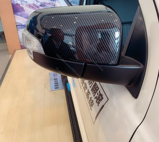2pc Carbon Fiber Side Mirror Trim fCover - Ford Ranger & Everest ( 2015 - 2022 )