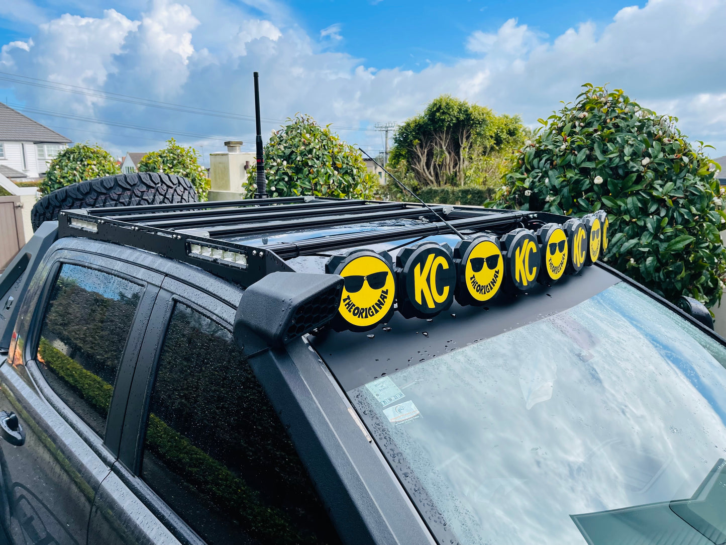 KC HiLights - 10" C-SERIES LED ( FOR M-RACK ) - 4-LIGHTS - 50W FLOOD BEAM - FOR M-RACKS