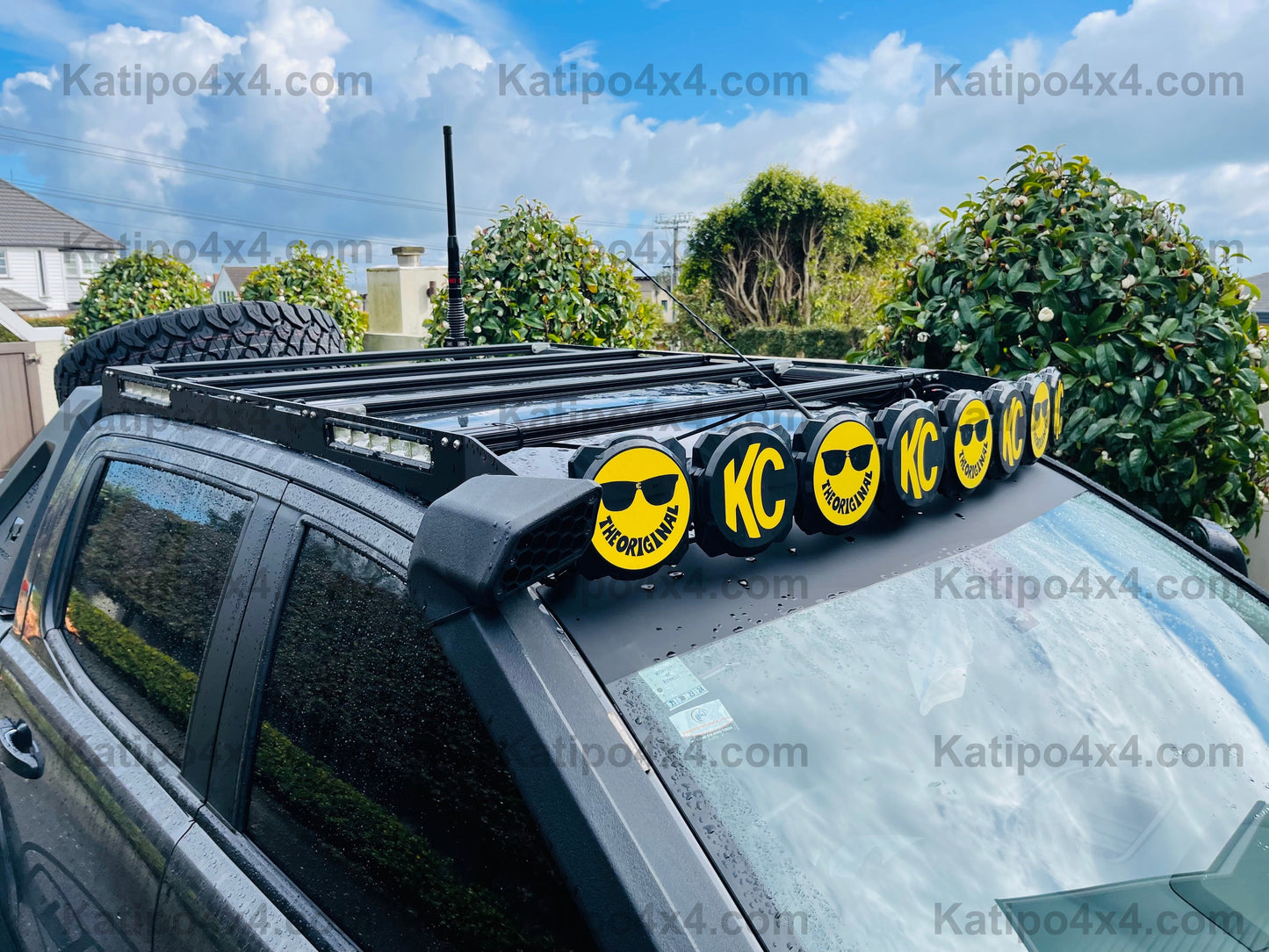 KC HiLights - 10" C-SERIES LED ( FOR M-RACK ) - 4-LIGHTS - 50W FLOOD BEAM - FOR M-RACKS