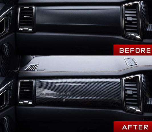 Carbon Fiber Color RHD Car Passenger Co-pilot Panel Cover Trim Interior Cover ( 2015 - 2022 )