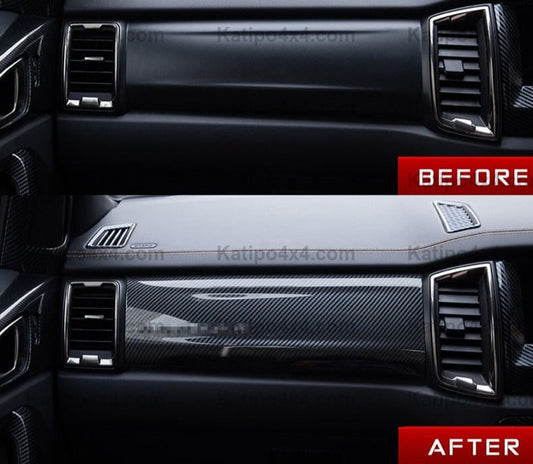 Carbon Fiber Color RHD Car Passenger Co-pilot Panel Cover Trim Interior Cover ( 2015 - 2022 )