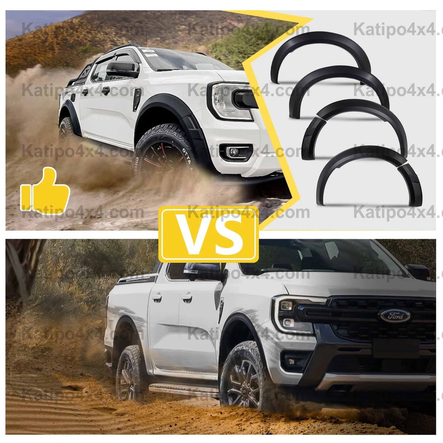 Fender Flares For Ford Ranger T9 2023+ NEXT-GEN WILDTRAK SPORT XLT XLS XL 4X4 Car Accessories Mudguard