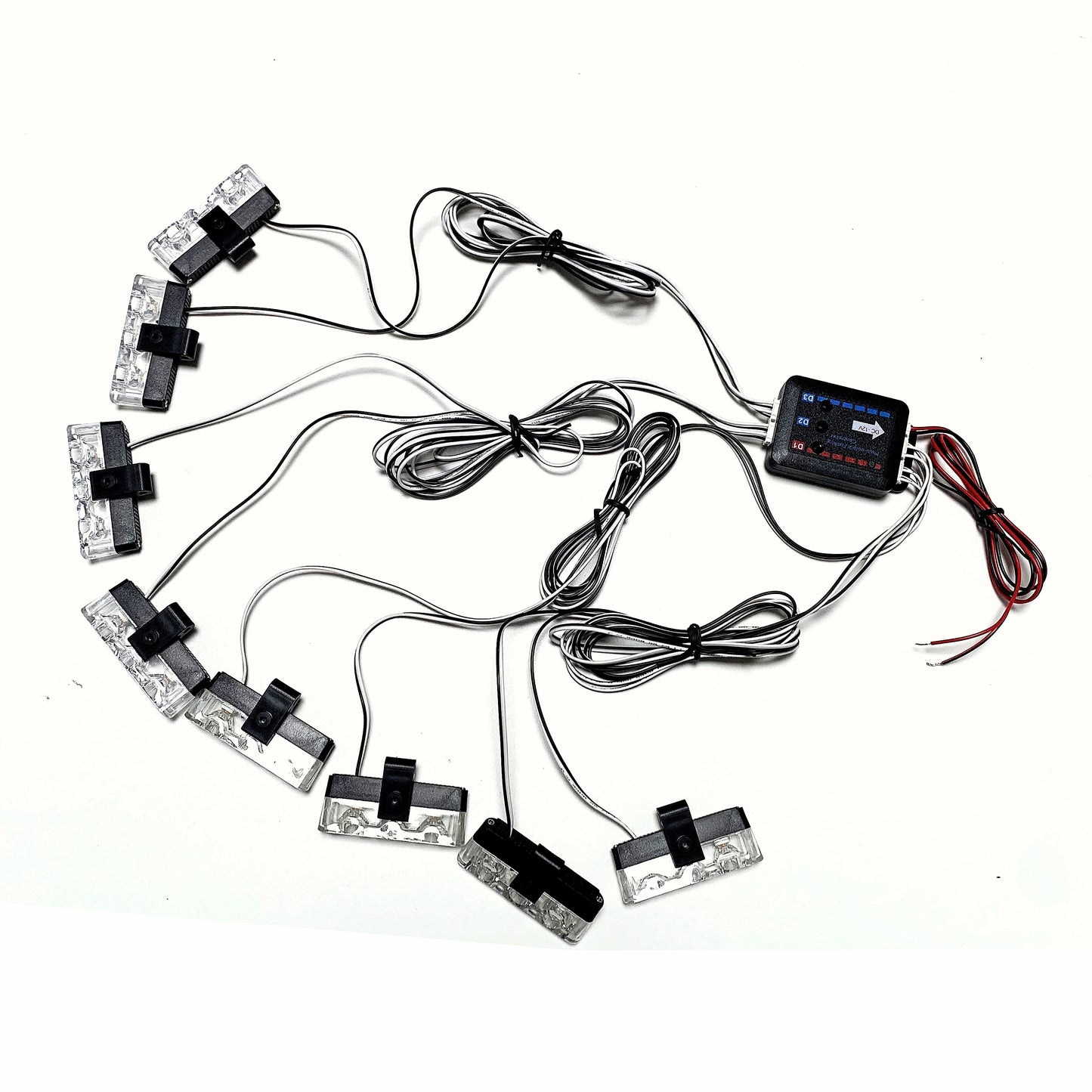 3 LED Car Front Grille Strobe Lights Flash Warning Lamp Red Blue Yellow Rescue Vehicle Emergency Flasher Signal Lighting ( FREE WORLDWIDE SHIPPING )