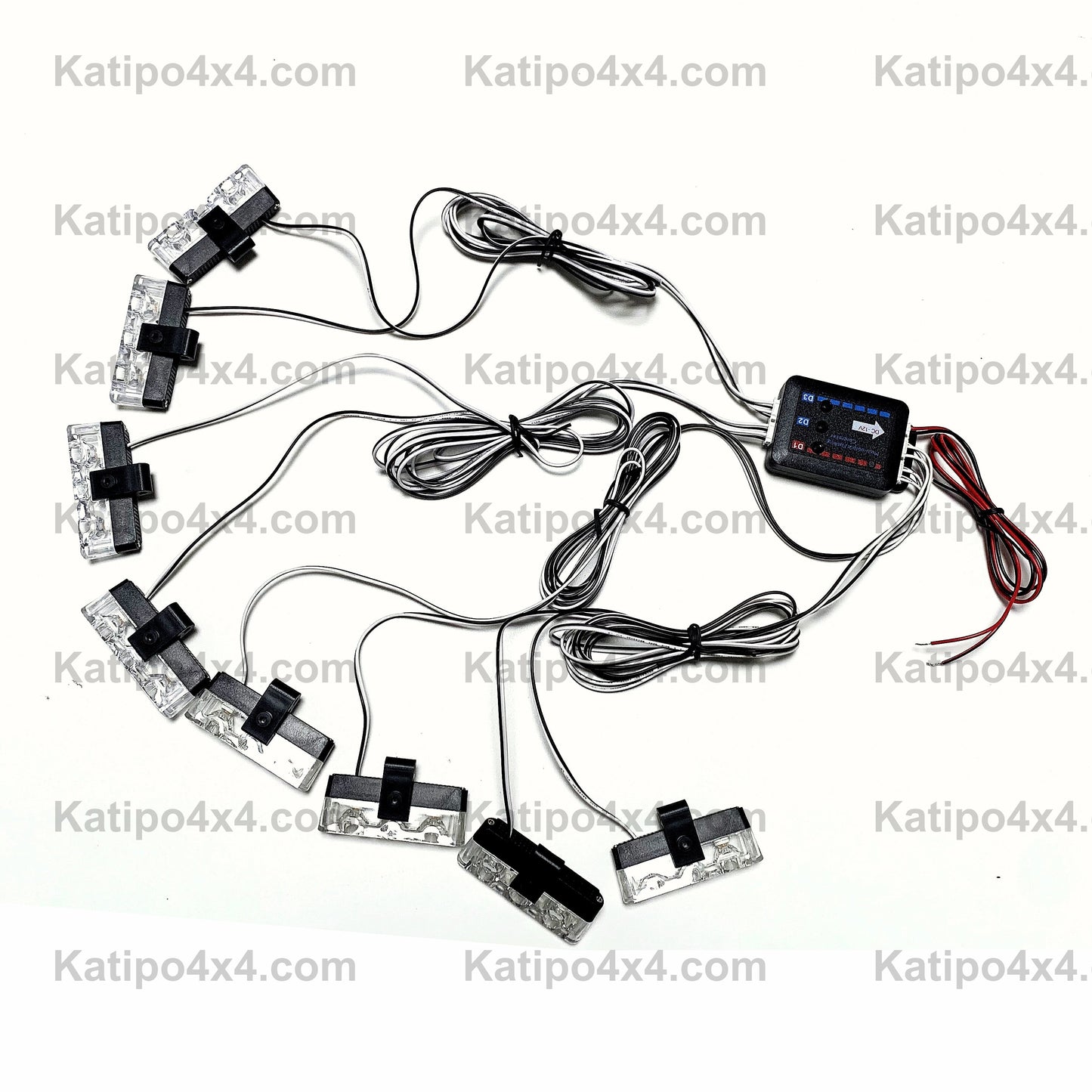 3 LED Car Front Grille Strobe Lights Flash Warning Lamp Red Blue Yellow Rescue Vehicle Emergency Flasher Signal Lighting ( FREE WORLDWIDE SHIPPING )