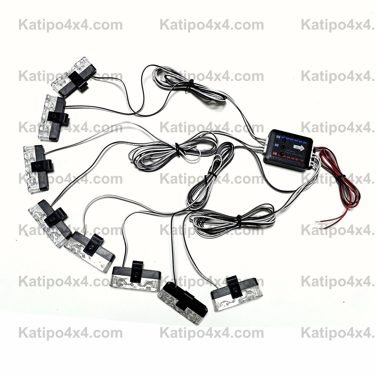 3 LED Car Front Grille Strobe Lights Flash Warning Lamp Red Blue Yellow Rescue Vehicle Emergency Flasher Signal Lighting ( FREE WORLDWIDE SHIPPING )