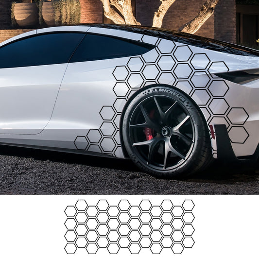 Car Graphics Honeycomb Open Style Sticker Auto Decor Tuning Car Side Sticker