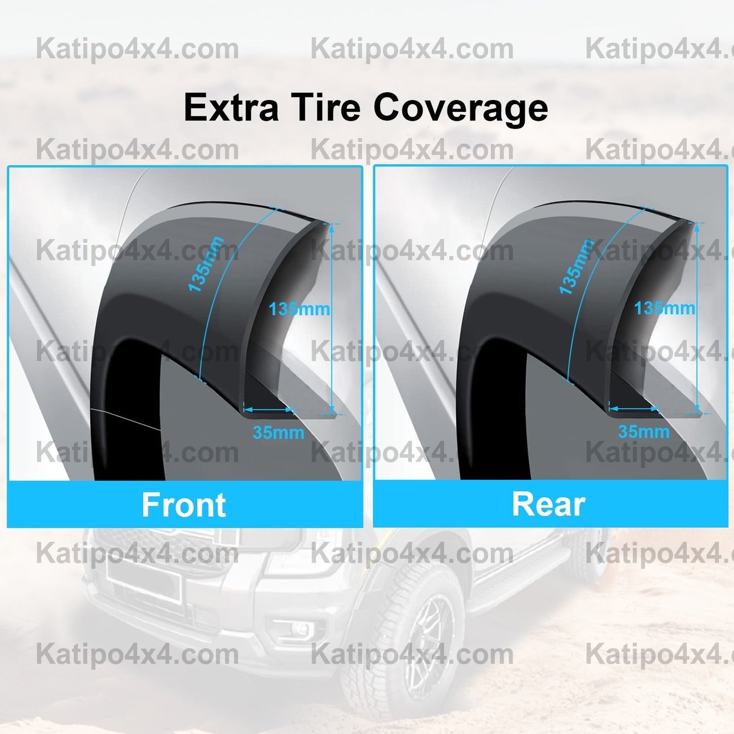 Fender Flares For Ford Ranger 2023+ NEXT-GEN Sport