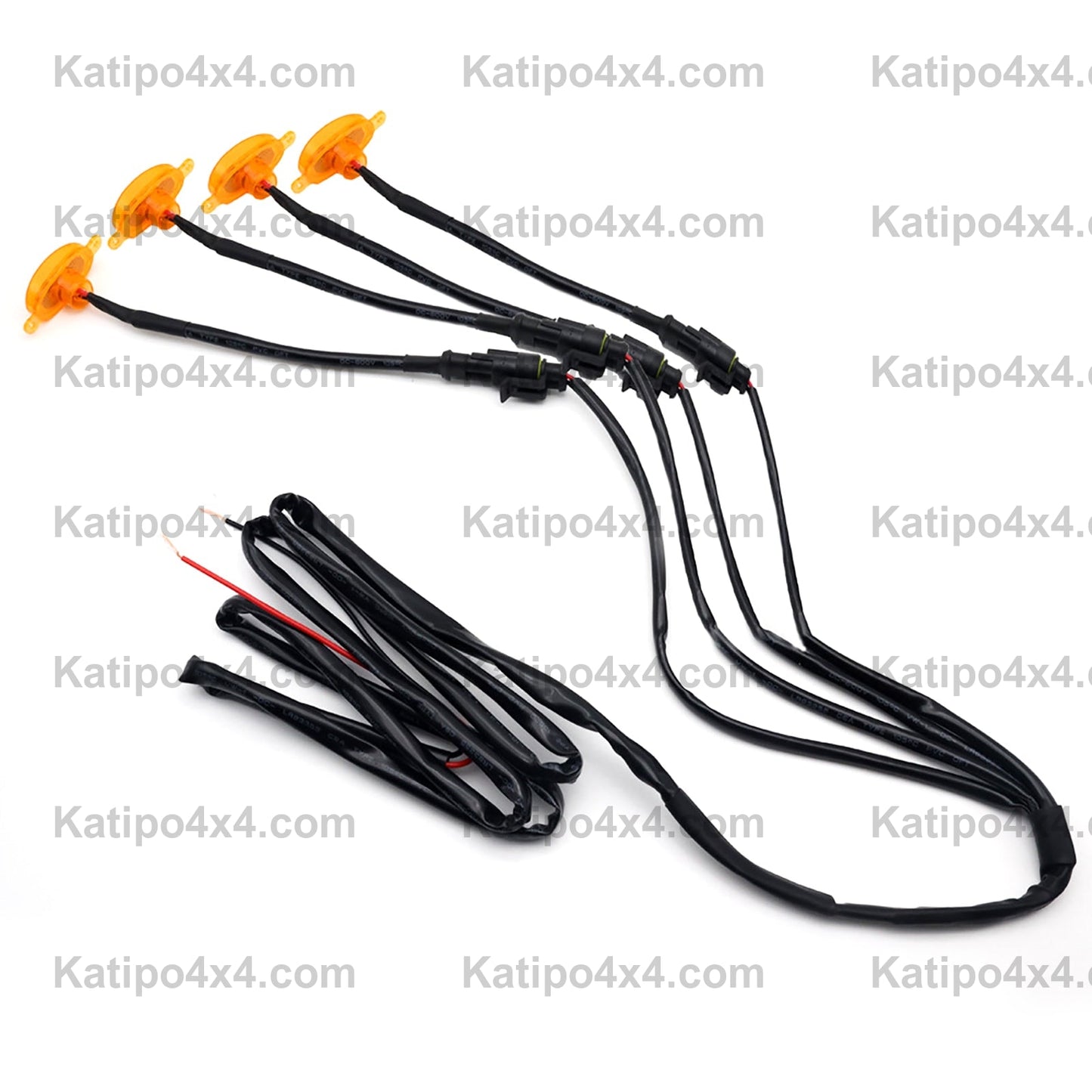 LED Grille Light Universal Car Smoked Amber White 4LED Grill Light ( FREE WORLDWIDE SHIPPING )