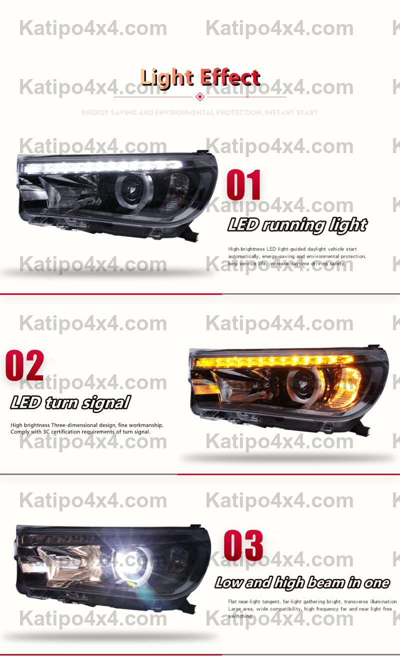 TOYOTA HILUX N80 LED HEADLIGHTS 2015-2019