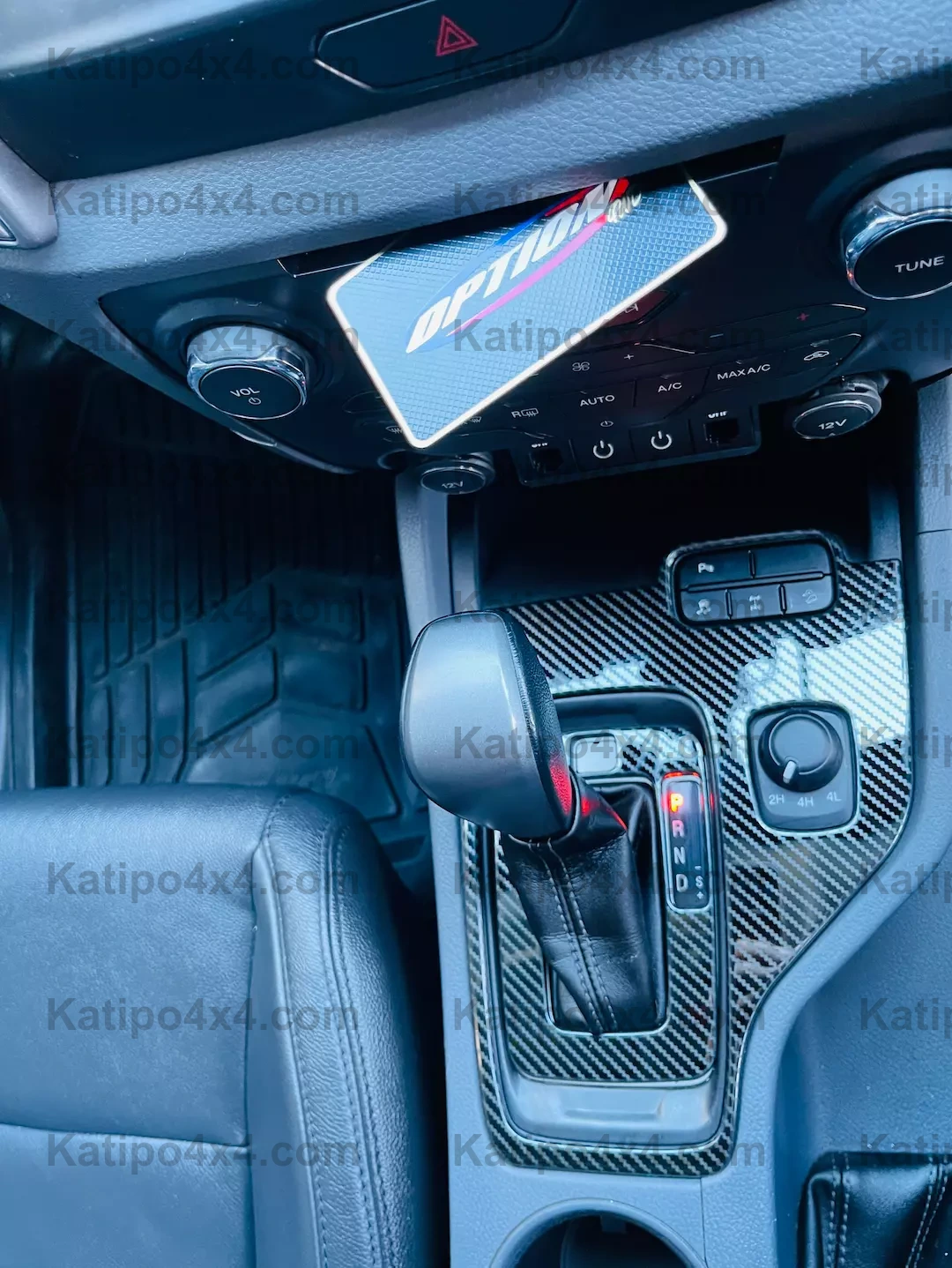 Ford Ranger 2015-2022 1pc Carbon Fiber Colour Stainless Gear Shift Panel ( FREE WORLDWIDE SHIPPING )