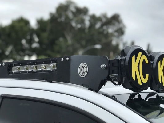 KC HiLights - 10" C-SERIES LED ( FOR M-RACK ) - 4-LIGHTS - 50W FLOOD BEAM - FOR M-RACKS