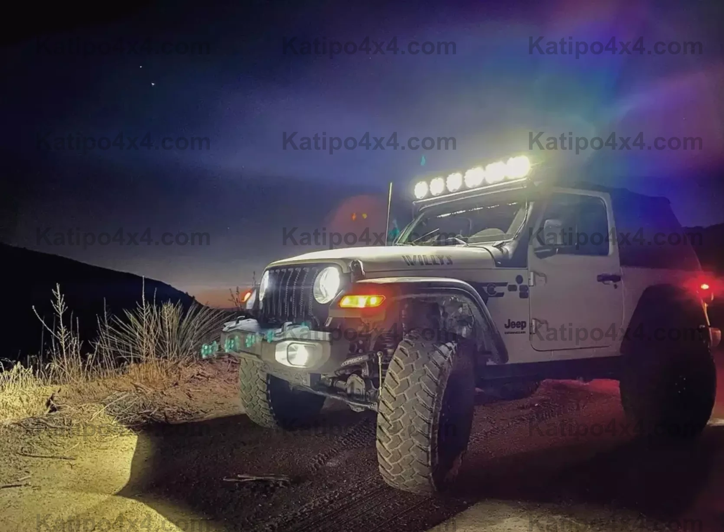 50" KC Xross Bar - Overhead - SlimLite LED - 6-Light System - 300W Spot Beam - 18-23 Jeep JL / JT