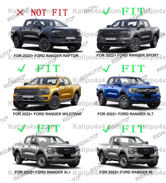 NEXT-GEN Ford Ranger Blackout SIDE Mirror Trim