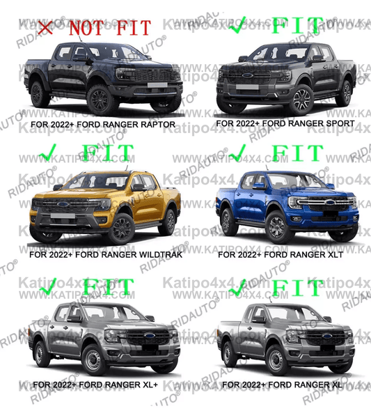 NEXT-GEN Ford Ranger Blackout SIDE Mirror Trim