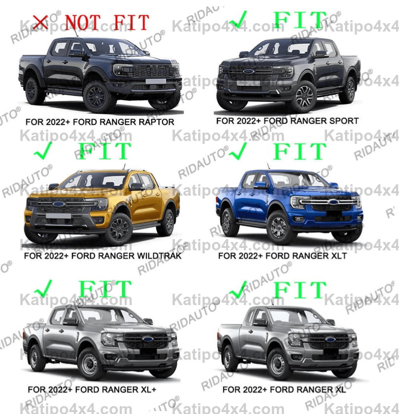 NEXT-GEN Ford Ranger Blackout SIDE AIR VENT Trim