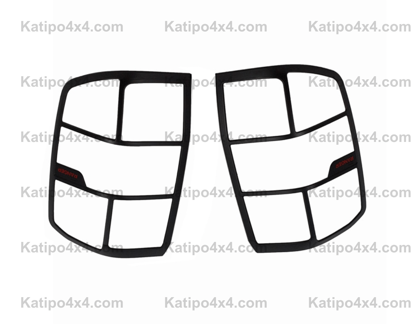 NEXT-GEN Ford Ranger Blackout REAR LIGHTS Trim