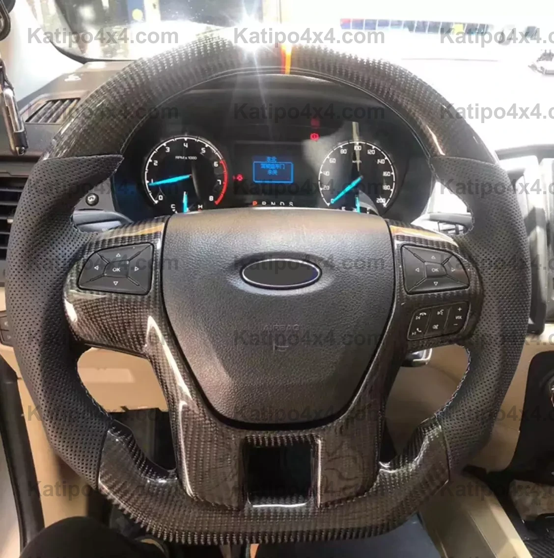 Carbon Fiber steering wheel Ford Ranger & Raptor 2015-2022 ( FREE WORLDWIDE SHIPPING )