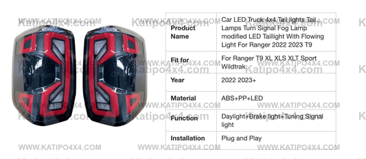 NEXT-GEN FORD RANGER LED REAR LIGHTS - 2023+